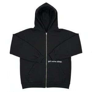 Get Some Sleep Reflective Black Zip-Up Hoodie
